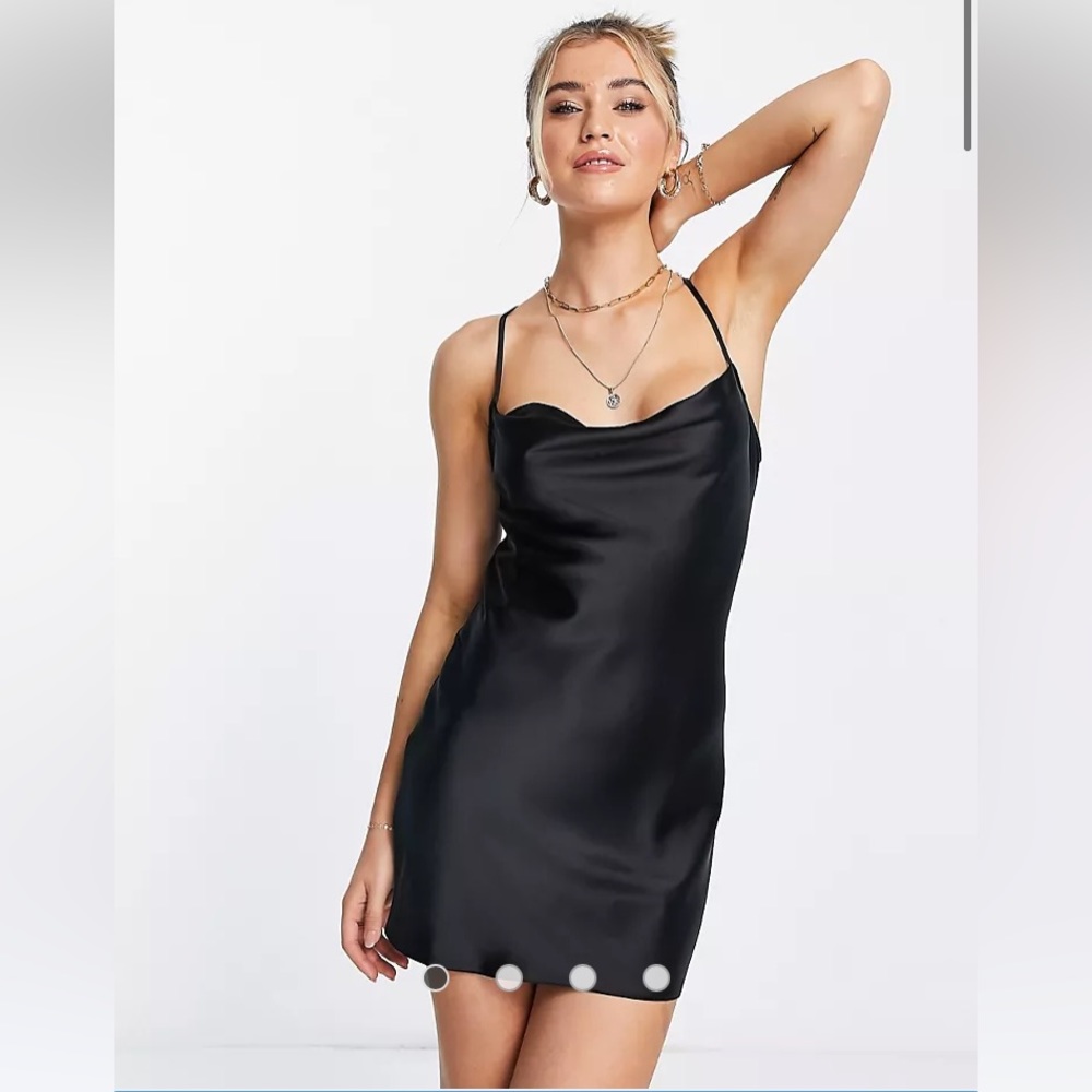 Miss Selfridge satin cowl neck slip dress ASOS size 2